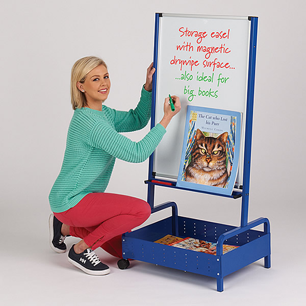 Junior Big Book Easel with Storage White Light Display